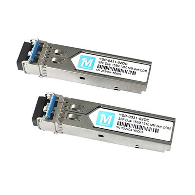 155M Duplex 2km 1310nm LC-Anschluss DDM 100BASE MMF Glasfasermodul Steckerfähiger SFP-Transceiver