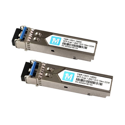 1.25G Duplex 10km Entfernung 1310nm LC-Anschluss DDM 1000BASE SMF Glasfasermodul Steckerfähiger SFP-Transceiver