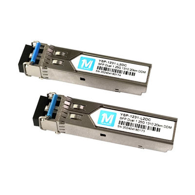 1.25G Duplex 20km 1310nm LC Connector 1000BASE SMF Glasfasermodul Steckfähiger SFP-Transceiver mit DDMI-Implementierung