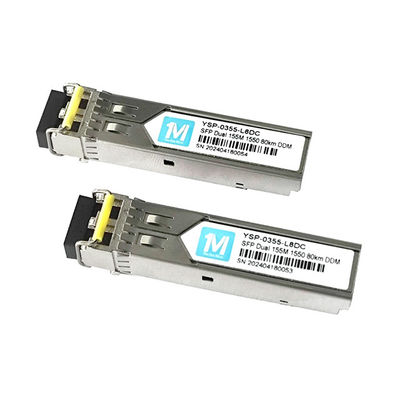3 155M Duplex 80km 1550nm LC-Anschluss DDM 100BASE SMF Glasfasermodul Steckerfähiger SFP-Transceiver