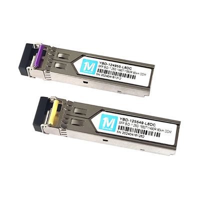 SMF 1.25G BIDI 80km 1490nm/1550nm LC Connector DDM WDM Simplex Optical Module Transceiver SFP Modul im Wiegand Netzwerk