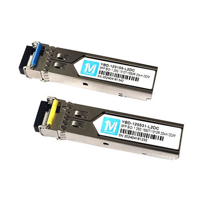 SMF-Faser Typ 1.25G BIDI 20km 1310nm/1550nm LC-Konnektor DDM WDM Simplex-Optikmodul Transceiver SFP-Modul für FTTX