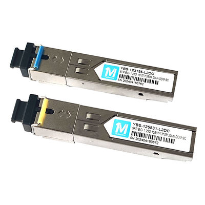 FTTX 1.25G BIDI 20km 1310nm/1550nm SC-Konnektor DDM WDM Simplex-Optikmodul Transceiver SFP-Modul Leistung