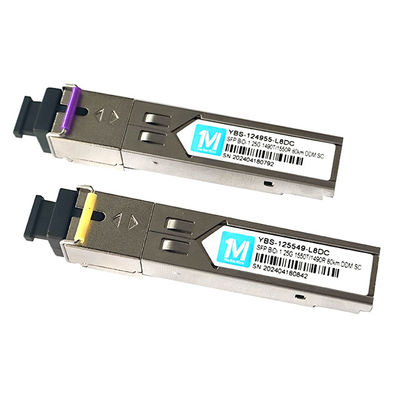 SMF-Faser Typ 1.25G BIDI 80km 1490nm/1550nm SC-Konnektor DDM WDM Simplex-Optikmodul Transceiver SFP-Modul für FTTX