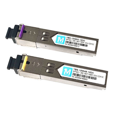 1.25G BIDI SC SMF Faser WDM Simplex Optikmodul SFP Empfänger 120km 1490nm/1550nm