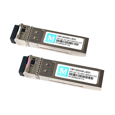 10G SFP BIDI 80km 1490nm/1550nm WDM LC Connector DDM Optical Transceiver für Bandbreiten-Anwendungen in Rechenzentren