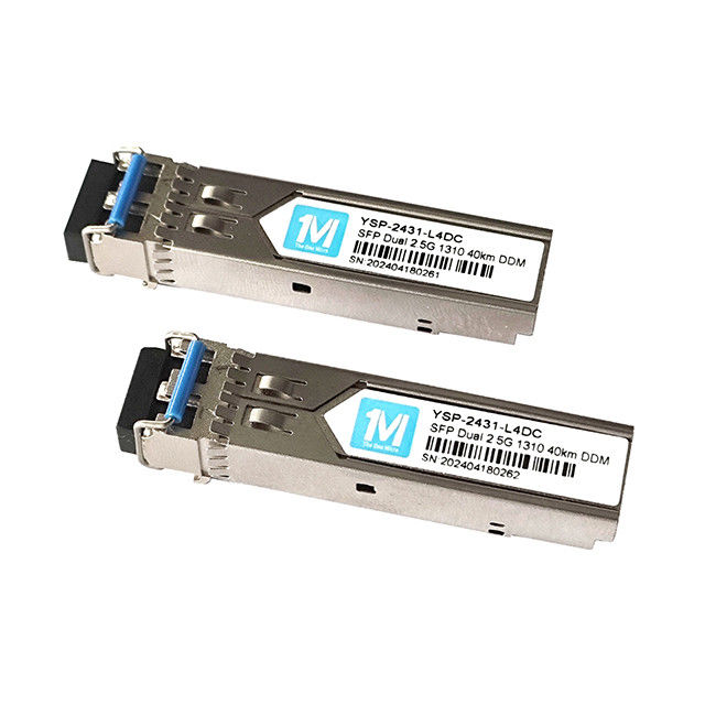 Stabiler Netzwerkanschluss 2.5G Duplex 40km SMF Glasfasermodul Steckerfähiger SFP-Transceiver mit 1310nm LC-Konnektor DDM
