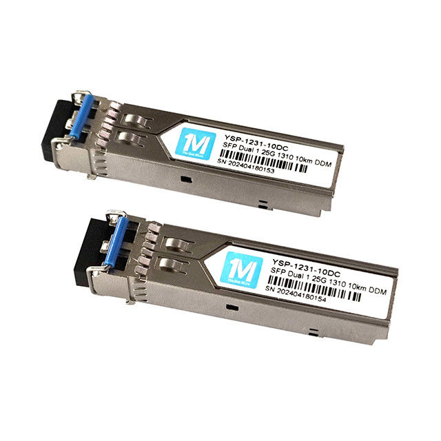 1.25G Duplex 10km Entfernung 1310nm LC-Anschluss DDM 1000BASE SMF Glasfasermodul Steckerfähiger SFP-Transceiver