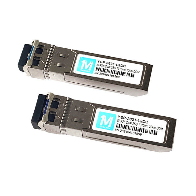 Glasfasertransceiver 25G SFP28 Duplex 20km 1310nm LC DDM SMF 25GB Optisches Modul Einmodus SFP28 Modul SFP28 25G 20km