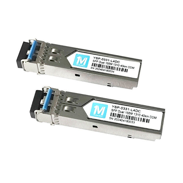 SMF Glasfasermodul Steckstofffähiger SFP-Transceiver 100BASE 155M Duplex 40km 1310nm LC-Konnektor DDM für die Netzwerkverbindung