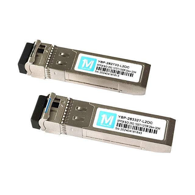 25G BIDI SFP-Transceiver 20km 1270nm/1330nm LC-Konnektor WDM-Optische Fasermodul mit Fernübertragung