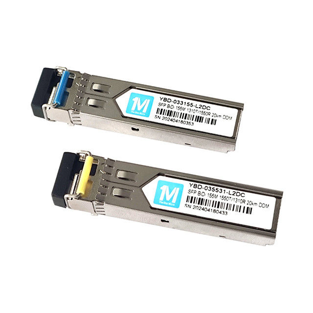 155M BIDI 20km 1310nm/1550nm LC-Konnektor DDM WDM Simplex-Optikmodul Transceiver SFP-Modul FTTX Kompatibles Design