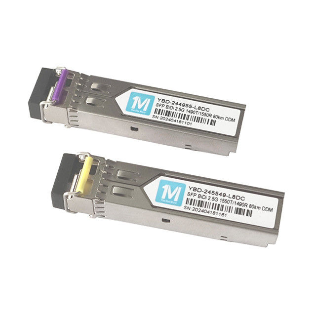 2.5G BIDI LC 80km 1490nm/1550nm DDM WDM Simplex Glasfasertransceiver SFP-Modul für eine schnelle und stabile Netzwerkverbindung