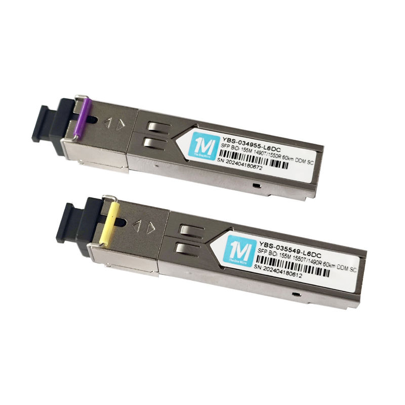 3.3V 155M BIDI 60km 1490nm/1550nmn SC-Anschluss DDM WDM Simplex-Optikmodul Transceiver SFP-Modul mit Netzwerk-SDK