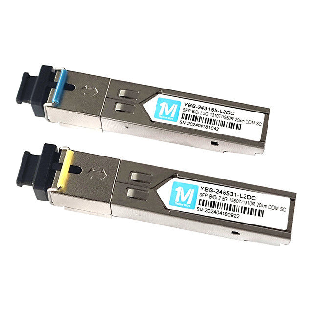 2.5G BIDI 20km 1310nm/1550nm SC-Anschluss DDM WDM Simplex-Optikmodul Transceiver SFP-Modul für schnelle Datenübertragung