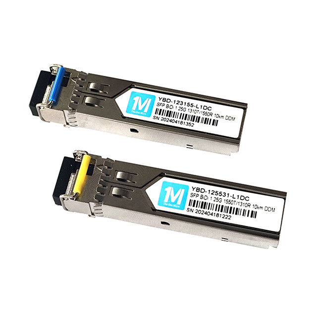 FTTX 1.25G BIDI 10km 1310nm/1550nm LC-Konnektor DDM WDM Simplex-Optikmodul Transceiver SFP-Modul für 4g-Netzwerk