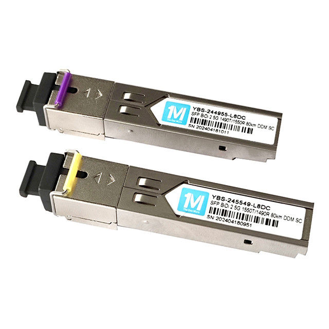 2.5G BIDI 80km 1490nm/1550nm SC-Anschluss DDM WDM Simplex-Optisches Modul Transceiver SFP-Modul für drahtlose LAN-Netzwerke