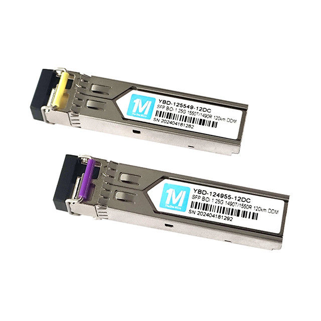 1.25G BIDI 120km 1490nm/1550nm LC Connector DDM WDM Simplex Optical Module SFP Transceiver für eine reibungslose Netzwerkleistung