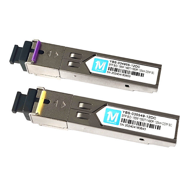 155M BIDI 120km 1490nm/1550nm SC Connector DDM WDM Simplex Glasfasertransceiver SFP Modul mit DDM und WDM Funktionen