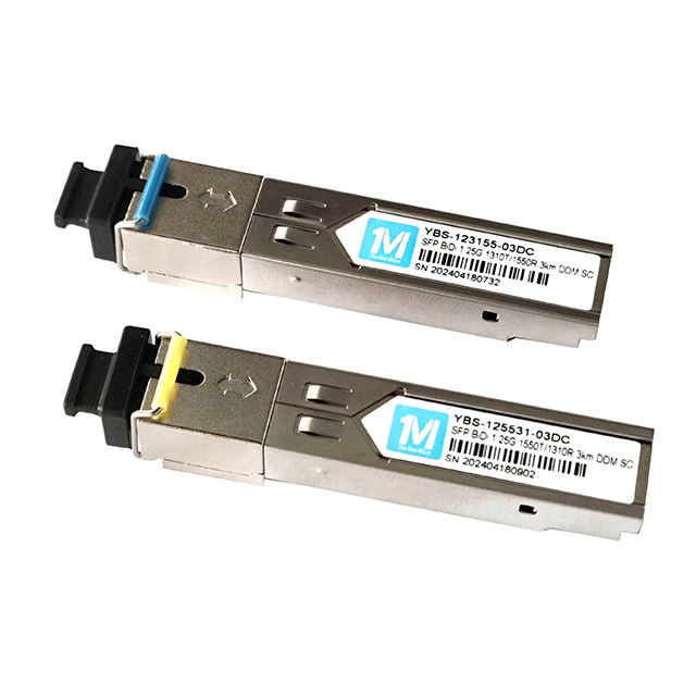 3 DDMI Ja 1.25G BIDI 3km 1310nm/1550nm SC-Konnektor WDM-Simplex-Optikmodul SFP-Transceiver für Netzwerkverbindungen