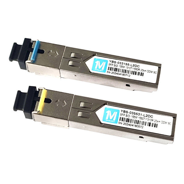 FTTX 155M BIDI 20km 1310nm/1550nm SC-Anschluss DDM WDM Simplex-Optikmodul Transceiver SFP-Modul