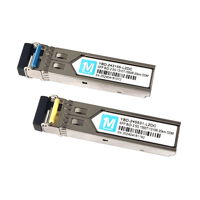 2.5G BIDI 60km 1490nm/1550nm Wellenlänge DDMI Ja LC-Anschluss WDM-Simplex-Optikmodul Transceiver SFP-Modul