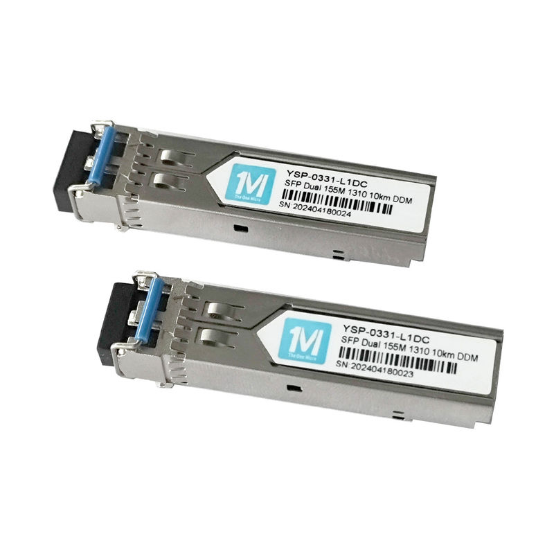 155M Duplex 10km 1310nm LC-Anschluss DDM 100BASE SMF Glasfasermodul Steckerfähiger SFP-Transceiver