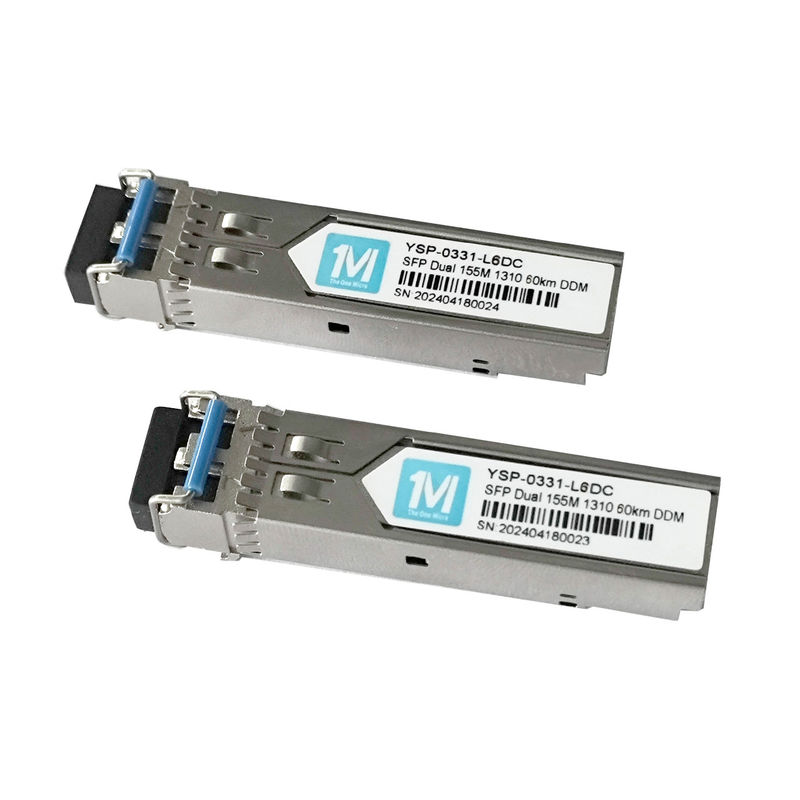 155M Duplex-LC-Konnektor DDM 100BASE SMF Glasfasermodul Steckstofffähiger SFP-Transceiver für TCP-Netzwerk 60km 1310nm-Modul