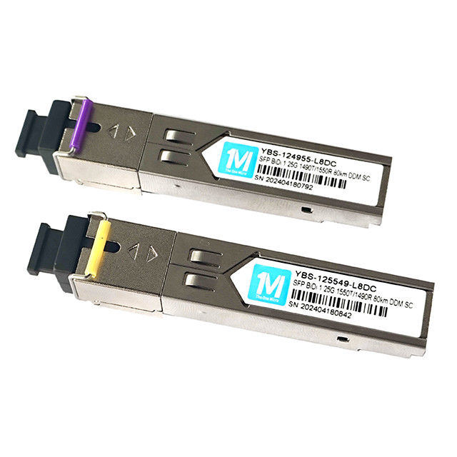 SMF-Faser Typ 1.25G BIDI 80km 1490nm/1550nm SC-Konnektor DDM WDM Simplex-Optikmodul Transceiver SFP-Modul für FTTX