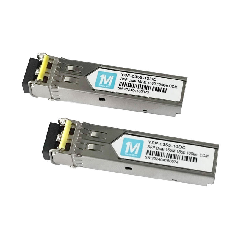155M Duplex 100km 1550nm LC-Konnektor DDM 100BASE SMF Glasfasermodul Steckerfähiger SFP-Transceiver zur Datenübertragung