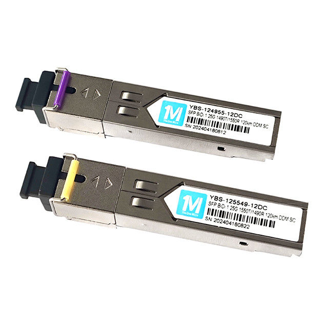 1.25G BIDI SC SMF Faser WDM Simplex Optikmodul SFP Empfänger 120km 1490nm/1550nm