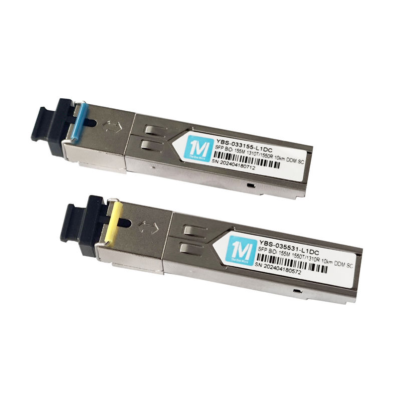 Glasfasertyp SMF 155M BIDI 10km 1310nm/1550nm SC-Konnektor DDM WDM Simplex-Optikmodul Transceiver SFP für FTTX-Netzwerke