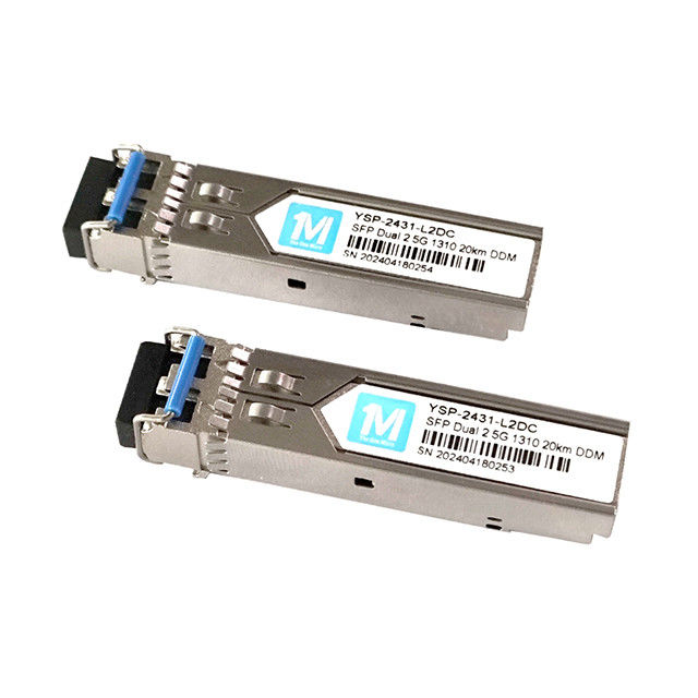 3.3V Duplex 10km 1310nm LC-Anschluss DDM 2500BASE SMF Glasfasermodul Steckfläche SFP-Transceiver Steckfläche