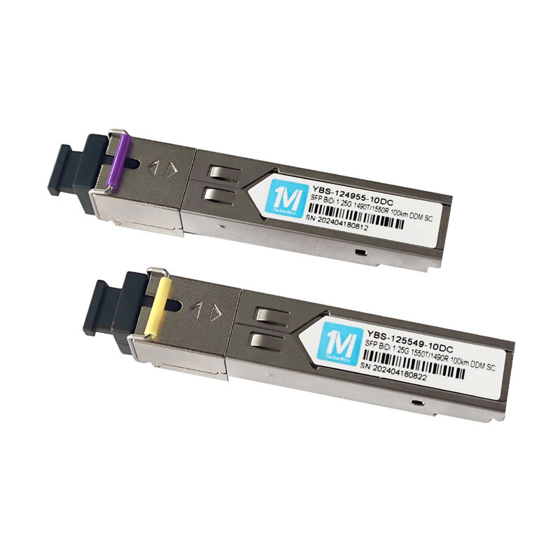 Langstrecken 1.25G BIDI 100km 1490nm/1550nm SC-Anschluss DDM WDM Simplex-Optikmodul Transceiver SFP-Modul