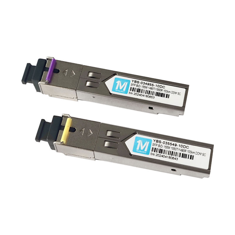 Netzwerk 155M BIDI 100km WDM SC-Konnektor DDM Simplex-Optikmodul Transceiver SFP-Modul mit Wellenlänge 1490nm/1550nm