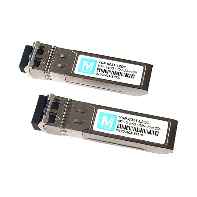 6G SFP 20km 1310nm LC DDM SMF Glasfasertypen Einzelmodusoptisches Modul für die Datenübertragung im IP-Netzwerk