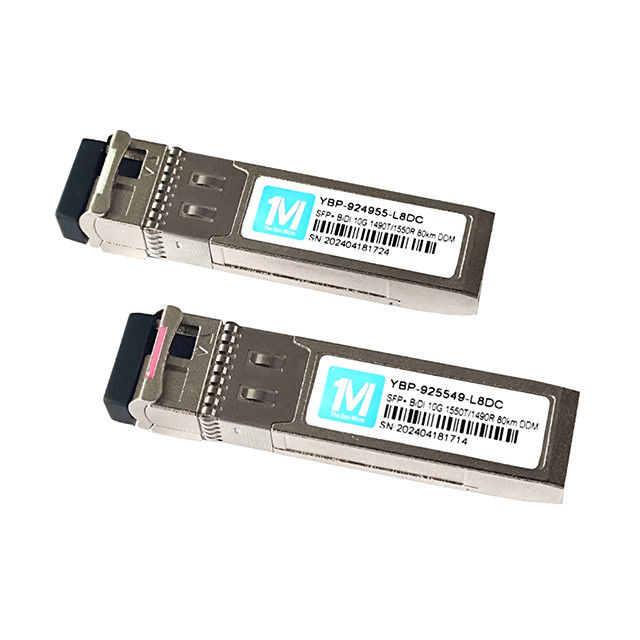 10G SFP BIDI 80km 1490nm/1550nm WDM LC Connector DDM Optical Transceiver für Bandbreiten-Anwendungen in Rechenzentren